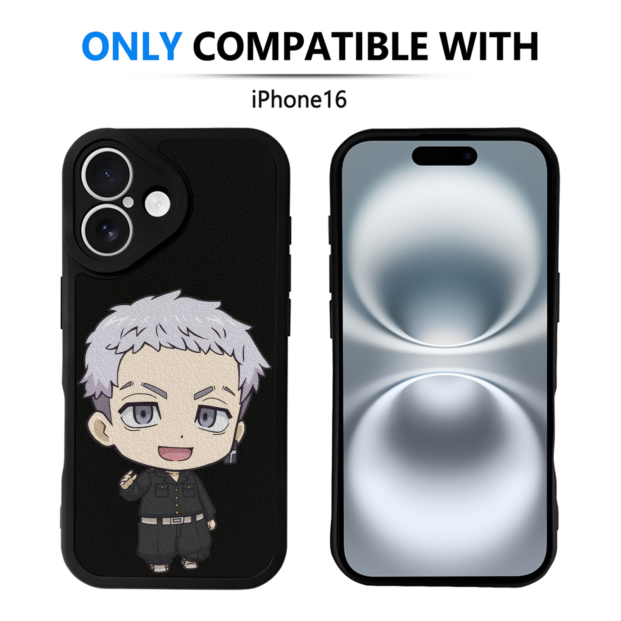 （画像用） 東京リベンジャーズ Tokyo Revengers 【iPhone 16シリーズ対応】シリコンスマホケース（レザー調） 材質：シリコン